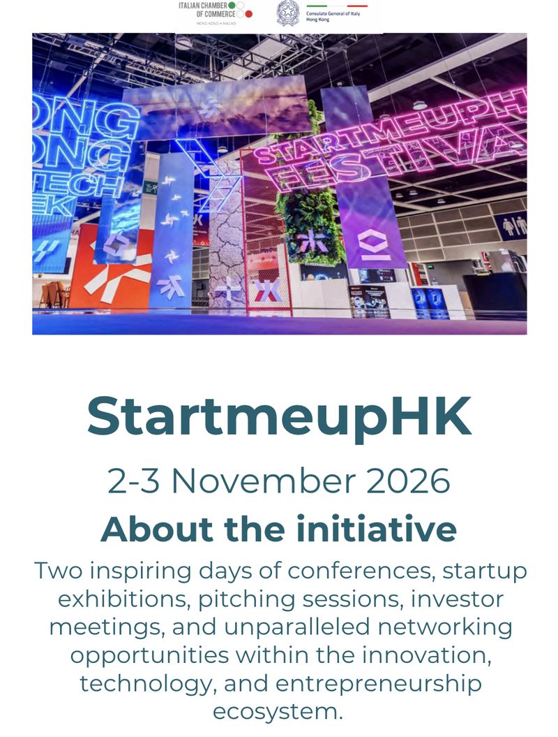 StartmeupHK, 2 to 3 November 2026